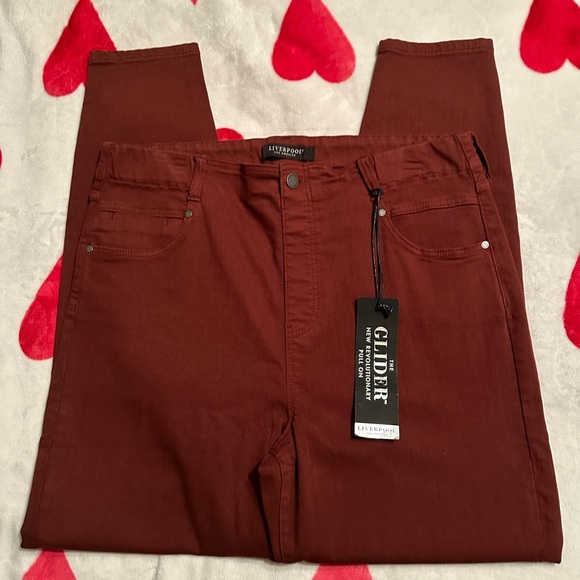 NWT Liverpool Los Angeles Gia Glider Pull-on Ankle Skinny in Brunette - Picture 15 of 16
